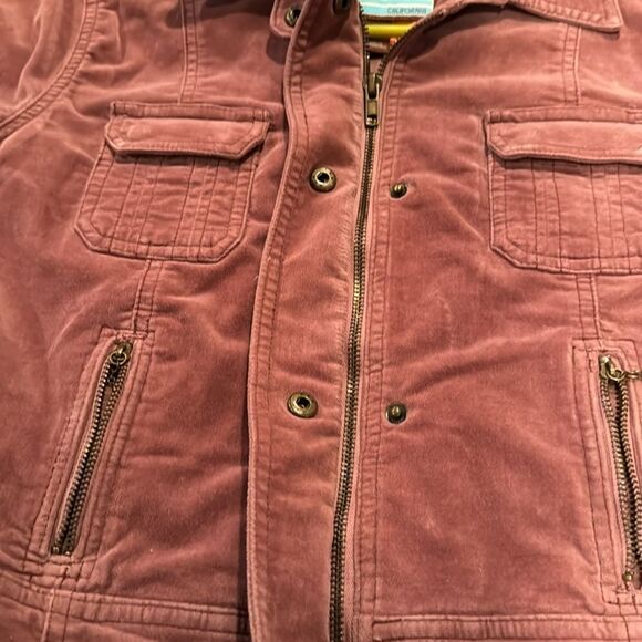 Hollister Dusty Rose Velvet Jacket Stretch Size Large - Picture 9 of 10